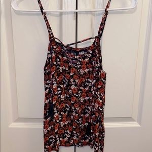 Floral crisscross tank top
